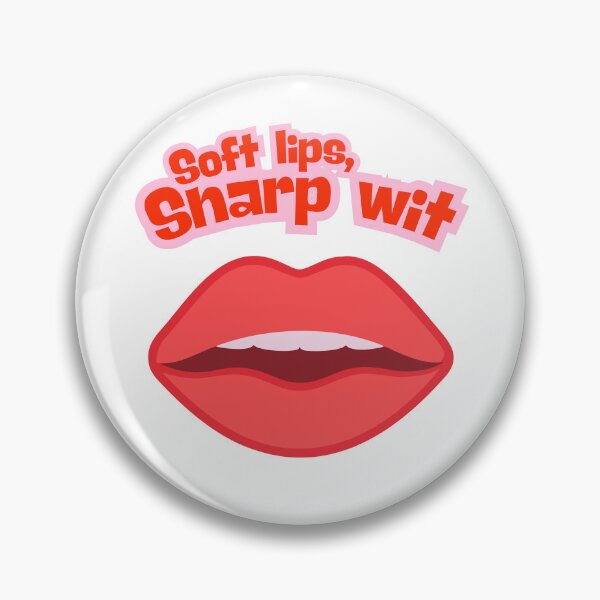 Item preview, Soft Lips Sharp Wit Aesthetic Girl Power Quote designed and sold by FMSeamlessArt.