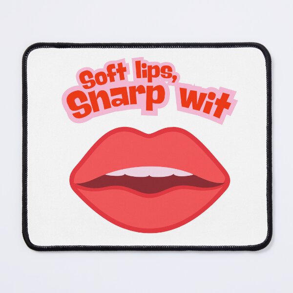 Item preview, Soft Lips Sharp Wit Aesthetic Girl Power Quote designed and sold by FMSeamlessArt.