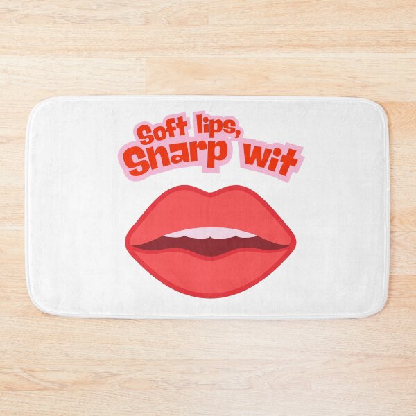 Item preview, Soft Lips Sharp Wit Aesthetic Girl Power Quote designed and sold by FMSeamlessArt.