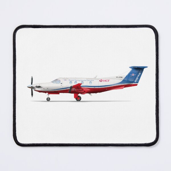 Item preview, PILATUS PC-12 VH-FNH RFDS designed and sold by Grubby Fingers Aircraft Illustration.