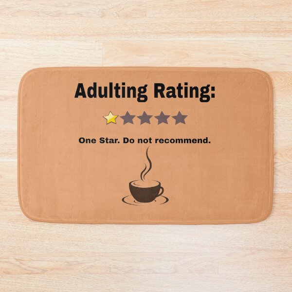 Item preview, Funny Adulting Rating One Star Coffee Lover Quote designed and sold by FMSeamlessArt.