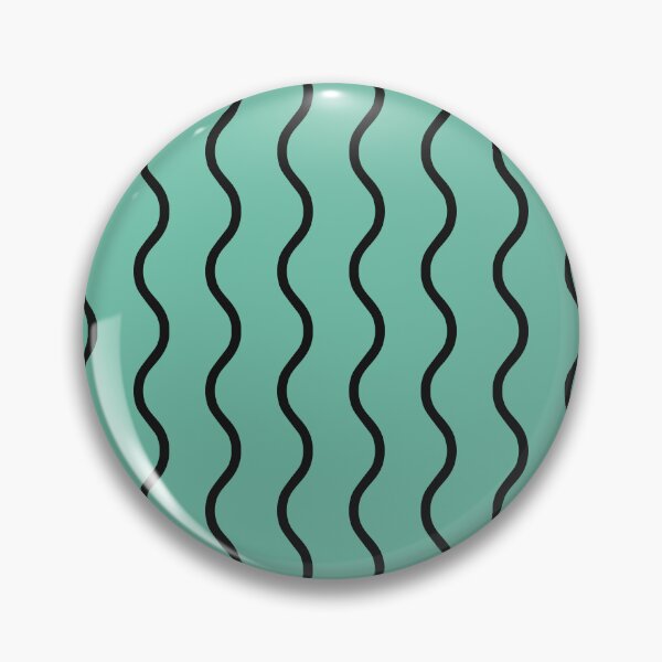 Item preview, Pastel Green And Black Waves Pattern designed and sold by pattern-archive.