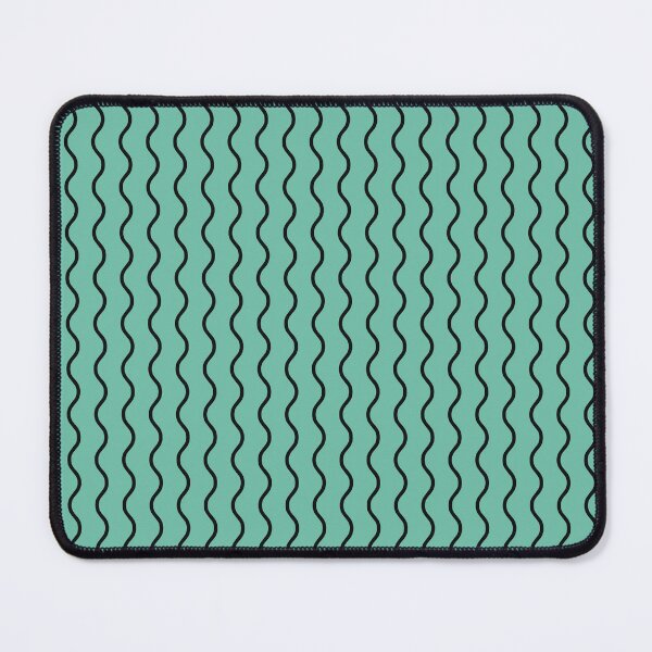 Item preview, Pastel Green And Black Waves Pattern designed and sold by pattern-archive.