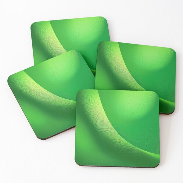 Item preview, Green Flowing Wave Abstract – Minimalist Vibrant Gradient Sticker designed and sold by Picmagico.