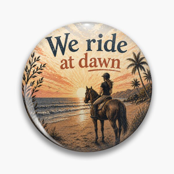 Item preview, We Ride at Dawn - Beach designed and sold by WaywardWillowCo.