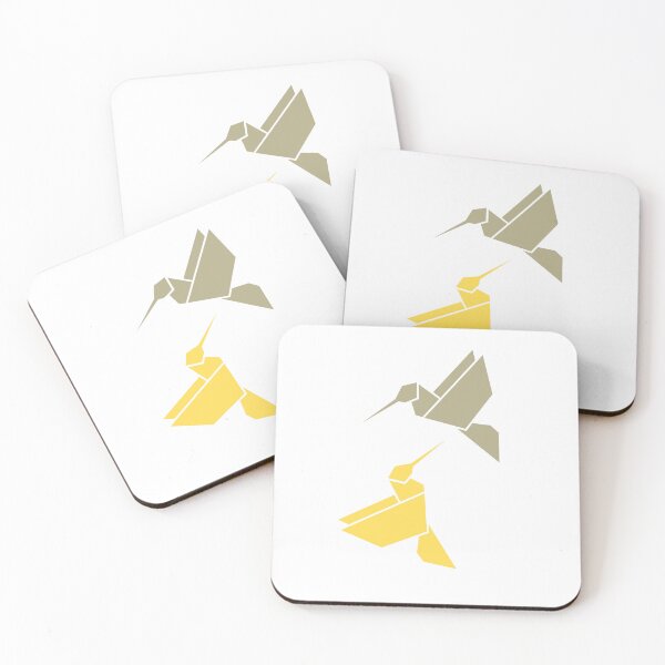 Item preview, Origami Hummingbirds - Geometric Wildlife Bird Print designed and sold by K Design Store.