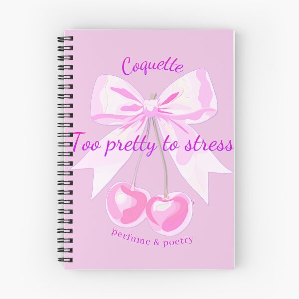 Item preview, Coquette Cherry Bow Aesthetic | Too Pretty to Stress Pink Girly Quote Design designed and sold by Daily Mood Studio.