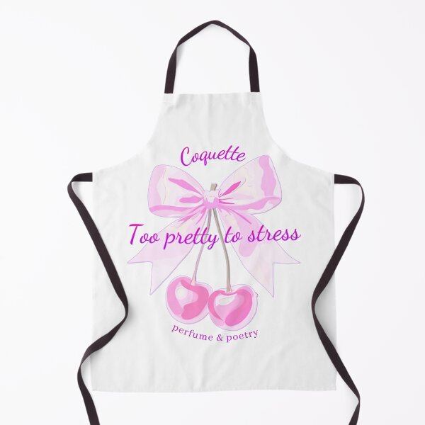 Item preview, Coquette Cherry Bow Aesthetic | Too Pretty to Stress Pink Girly Quote Design designed and sold by Daily Mood Studio.