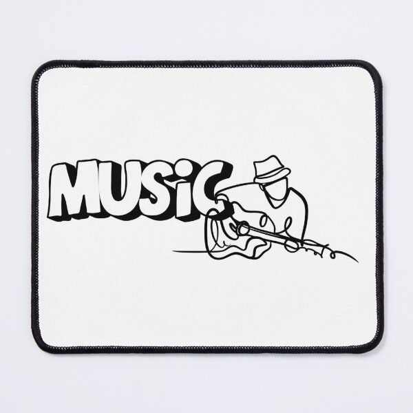 Item preview, Vintage Blues Guitarist Continuous Line Art designed and sold by thenostalgicsketchbook.