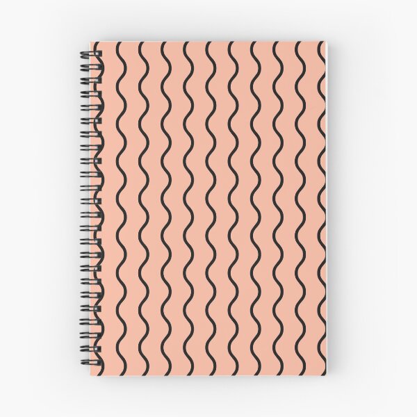Item preview, Peach And Black Waves Pattern designed and sold by pattern-archive.
