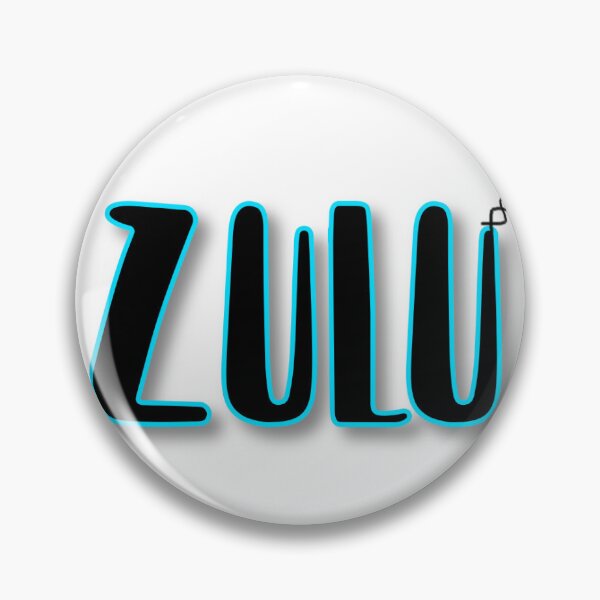 Item preview, Zulu Neon Cyan Glow Typography designed and sold by thenostalgicsketchbook.