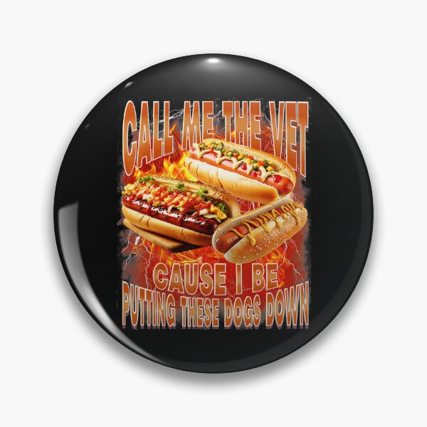 Item preview, Flaming Hot Dog Meme With Chaotic Cookout Humor Energy designed and sold by Masonixem.