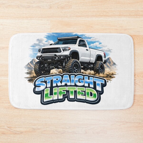 Item preview, White Truck Straight Lifted  designed and sold by Resilient Roots Customs Oakland.