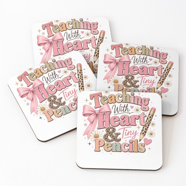Item preview, Teaching With Heart and Tiny Pencils Cute Teacher Design designed and sold by PixelModeShop.