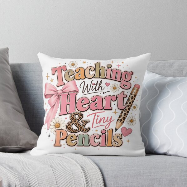 Item preview, Teaching With Heart and Tiny Pencils Cute Teacher Design designed and sold by PixelModeShop.