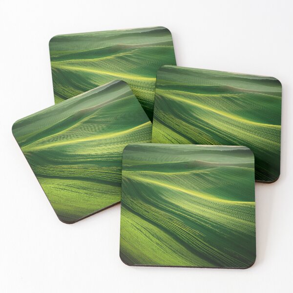 Item preview, Green Farmland Abstract – Lush Rolling Fields Landscape Sticker designed and sold by Picmagico.