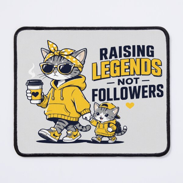 Item preview, Raising Legends Not Followers Cat Mom Cute Matching Hoodie Style Graphic designed and sold by ArtoryNest.