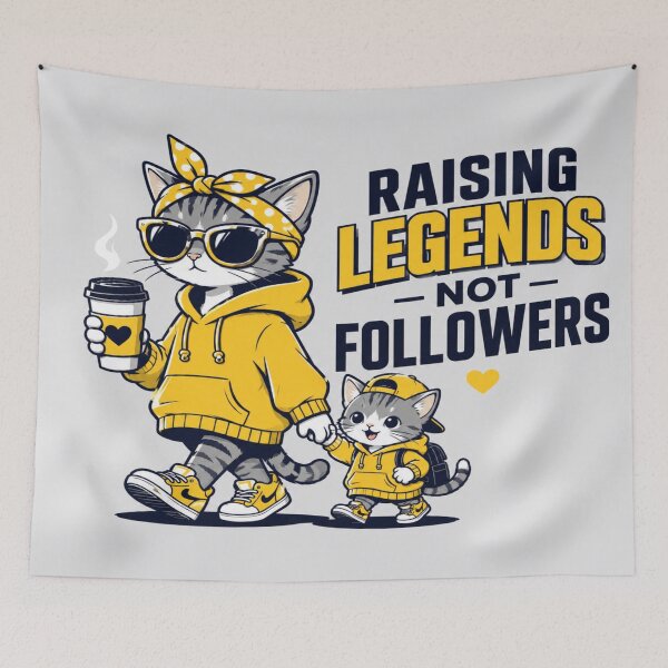 Item preview, Raising Legends Not Followers Cat Mom Cute Matching Hoodie Style Graphic designed and sold by ArtoryNest.