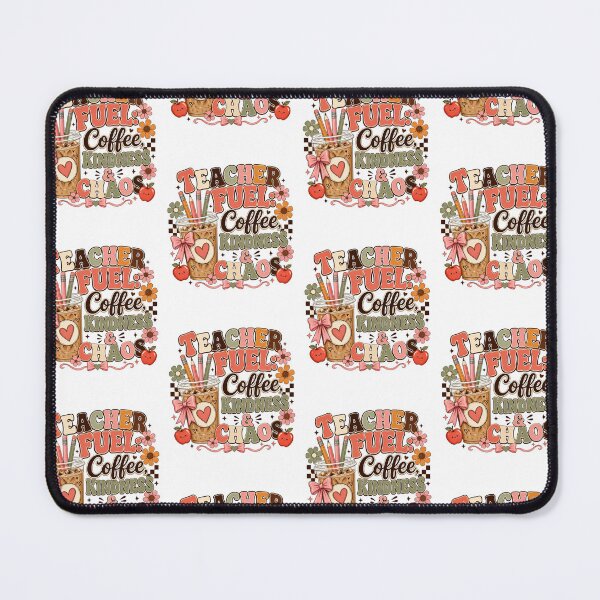 Item preview, Teacher Fuel Coffee Kindness and Chaos Cute Teacher Design designed and sold by PixelModeShop.