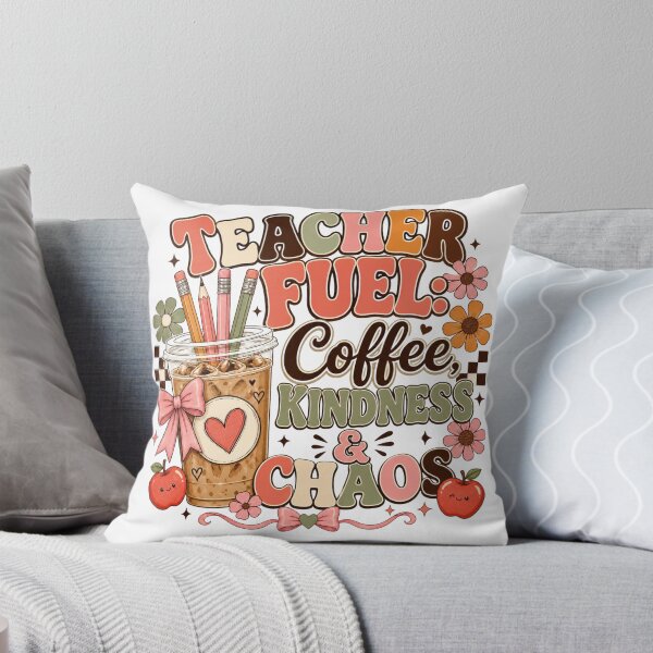 Item preview, Teacher Fuel Coffee Kindness and Chaos Cute Teacher Design designed and sold by PixelModeShop.