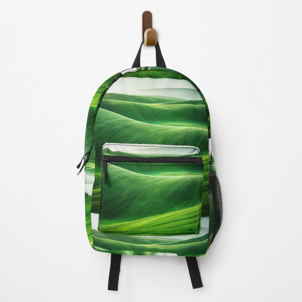 Item preview, Green Rolling Fields Landscape – Textured Farmland Abstract Sticker designed and sold by Picmagico.