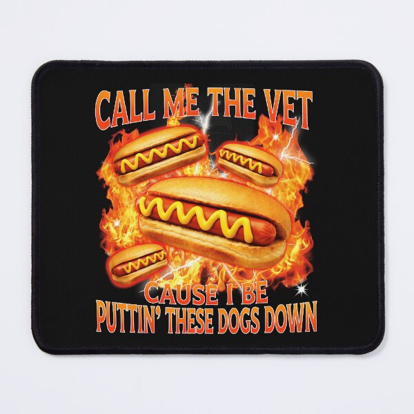 Item preview, Funny Flaming Hot Dog With Wild Backyard BBQ Meme Energy designed and sold by Masonixem.