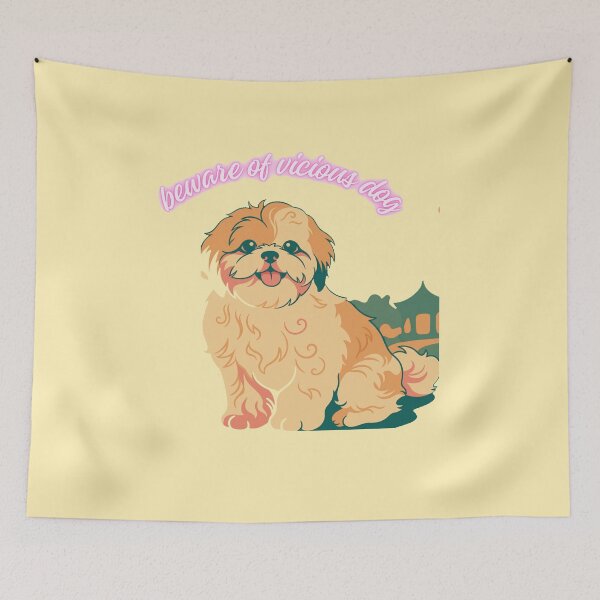 Item preview, Beware of Vicious Dog - Funny Shih Tzu Illustration designed and sold by BLUESKY11a.