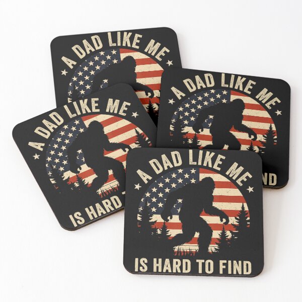 Item preview, Dad Like Me Is Hard to Find Funny Bigfoot American Flag designed and sold by zamiokaline.