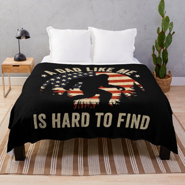 Item preview, Dad Like Me Is Hard to Find Funny Bigfoot American Flag designed and sold by zamiokaline.