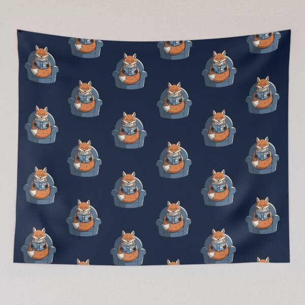 Item preview, Bookish Fox – Whimsical Reading Animal Design designed and sold by Dogandesighn.