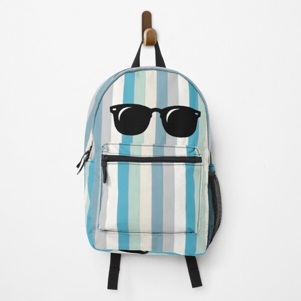 Item preview, Blue stripes with sunnies designed and sold by Meli-moo.