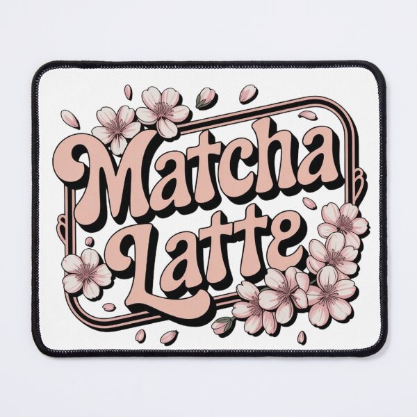 Item preview, Cute Japanese Cafe Matcha Latte Typography designed and sold by BrewmarkStudio.