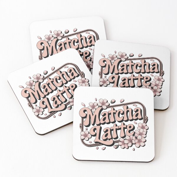 Item preview, Cute Japanese Cafe Matcha Latte Typography designed and sold by BrewmarkStudio.