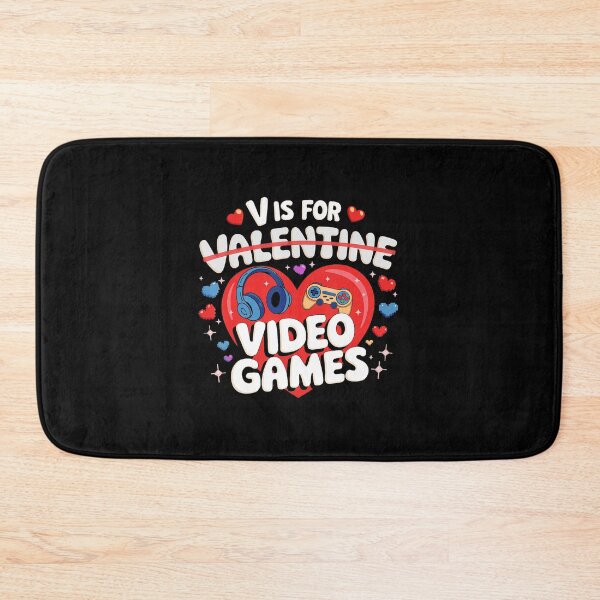 Item preview, V Is For Video Games Funny Gamer Valentine Retro Arcade designed and sold by FGTV2021.