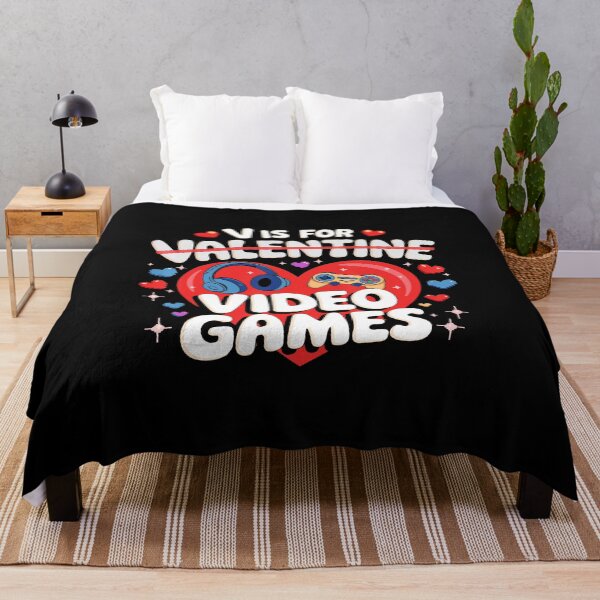 Item preview, V Is For Video Games Funny Gamer Valentine Retro Arcade designed and sold by FGTV2021.
