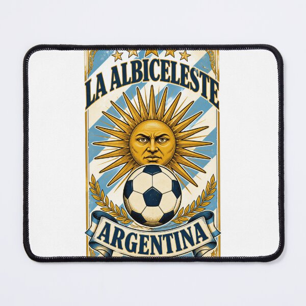 Item preview, Argentina Soccer Sun - La Albiceleste Vintage Champions Football Fan T-Shirt designed and sold by 18-30.