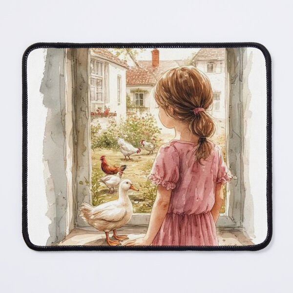 Item preview, The girl experimented with raising ducks and chickens. designed and sold by Whose-sweat.