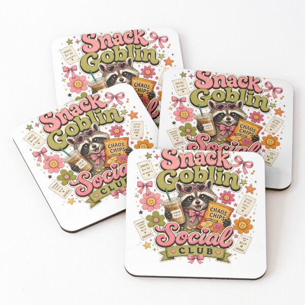 Item preview, Snack Goblin Social Club Cute Raccoon Snack Lover Design designed and sold by PixelModeShop.