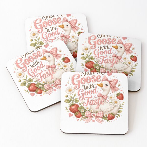 Item preview, Just A Goose With Good Taste Cute Strawberry Cottagecore Goose Design designed and sold by PixelModeShop.