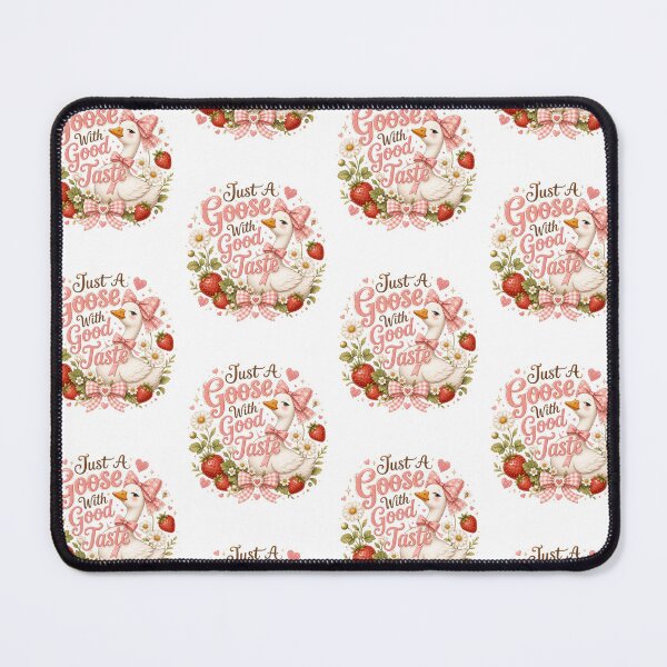 Item preview, Just A Goose With Good Taste Cute Strawberry Cottagecore Goose Design designed and sold by PixelModeShop.