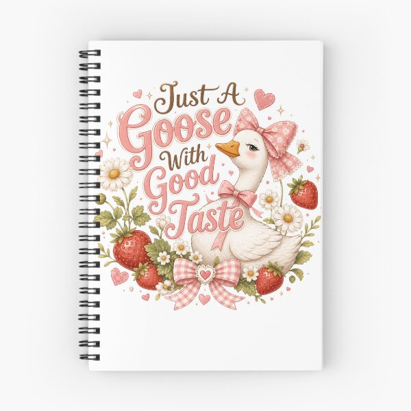 Item preview, Just A Goose With Good Taste Cute Strawberry Cottagecore Goose Design designed and sold by PixelModeShop.