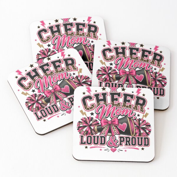 Item preview, Cheer Mom Loud and Proud Pink Leopard Cheerleading Design designed and sold by PixelModeShop.