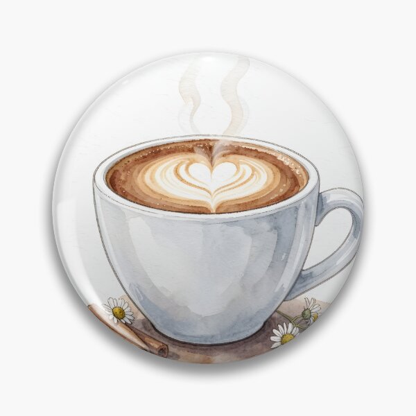Item preview, Luxury Cappuccino Watercolor Art Print -  Latte Art and Cinnamon designed and sold by LuminaArtRO.