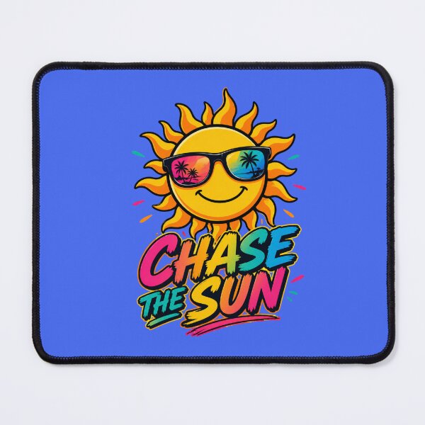 Item preview, Chase The Sun – Colorful Summer Vibes Sun with Sunglasses T-Shirt designed and sold by Aimetoi.