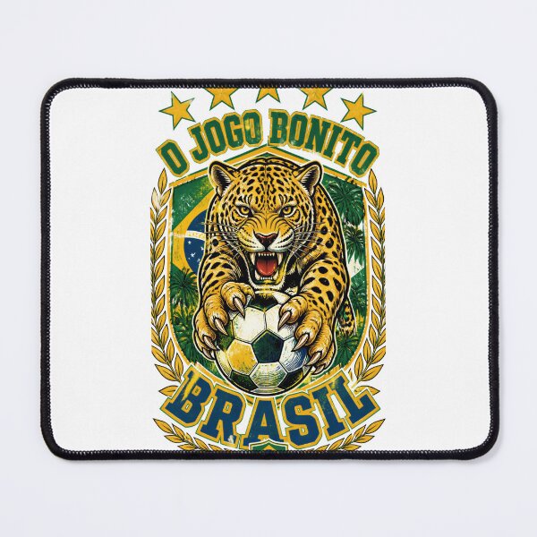 Item preview, Brazil Soccer Jaguar - O Jogo Bonito Vintage 5 Stars Football Fan T-Shirt designed and sold by 18-30.