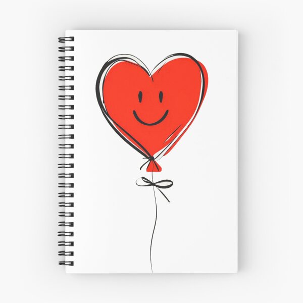 Item preview, Cute Smiling Heart Balloon | Whimsical Red Love Illustration for Stickers & Sweet Gifts designed and sold by Bright Nest Studio.