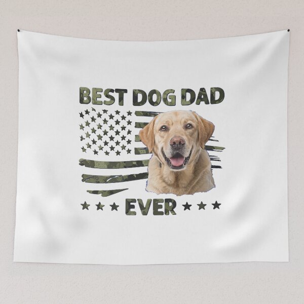 Item preview, Best Dog Dad Ever Labrador Camo Flag T-Shirt designed and sold by OlyvieArt.