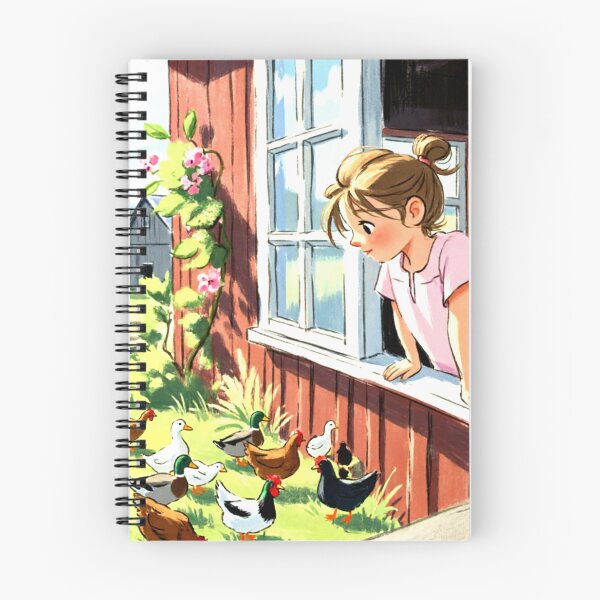 Item preview, The girl experimented with raising ducks and chickens. designed and sold by Whose-sweat.