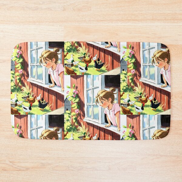 Item preview, The girl experimented with raising ducks and chickens. designed and sold by Whose-sweat.