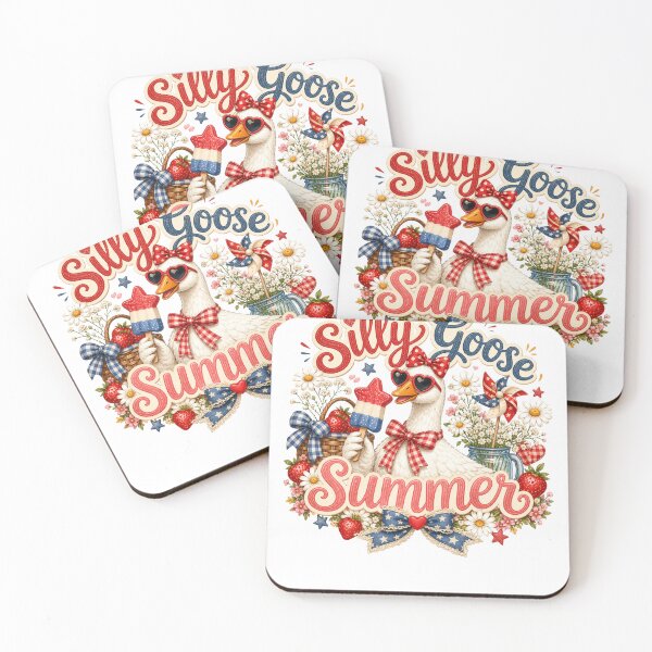Item preview, Silly Goose Summer Cute Patriotic Strawberry Goose Design designed and sold by PixelModeShop.